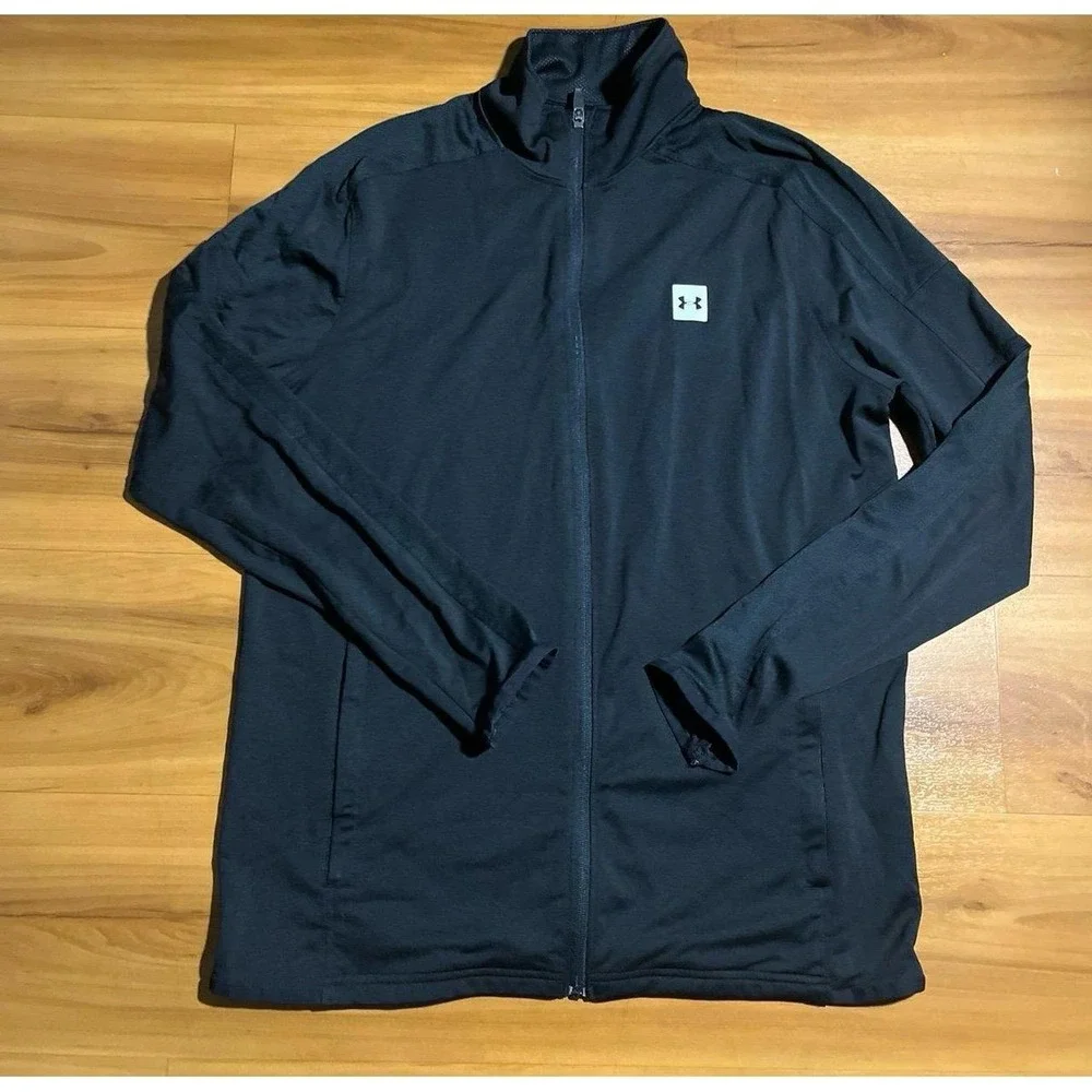 Mens Under Armour Fitted Full Zip Performance Active Athletic Pocket Jacket